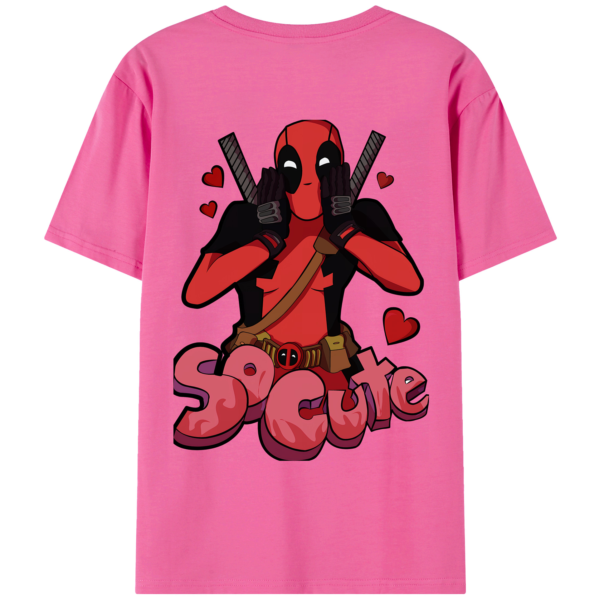 （画像用） Deadpool デッドプール レディース半袖Tシャツ(バックプリント)